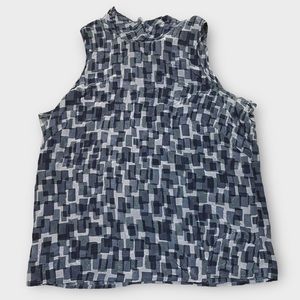 Vintage Jones New York Women’s Top Blouse Size 12 100% Silk Mock Tie Neck NWT